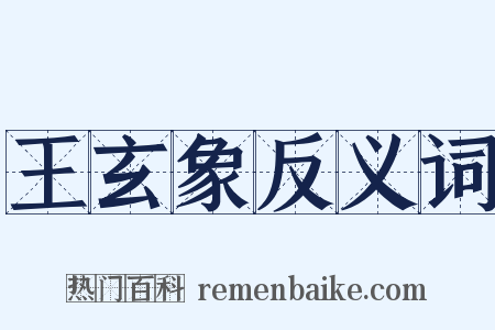 王玄象反义词是什么意思的图片